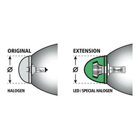 59401 Headlamp cover cap extension - Ø 80 mm