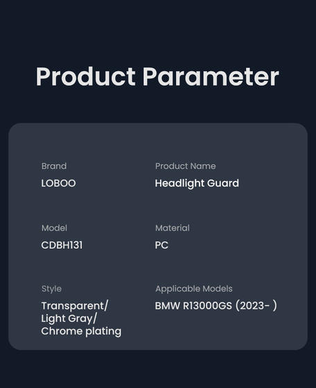LOBOO Szyba motocyklowa czarna do R1300 GS (2024-) R 1300 GS Adventure (2024-) (10.3.31131.001.03)