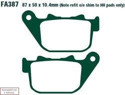 Brake pads EBC FA387V V-PAD (set on 1 disk)