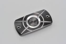 SQUARE MASTER CYLINDER TANK CAP, HONDA(A), SILVER