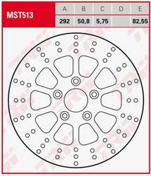 TRW LUCAS ZF TARCZA HAMULCOWA TYŁ HARLEY DAVIDSON FLH / FLHR / FLHT 1340 ELECTRA, FAT BOY, DYNA, XL / XLH / XLS ROADSTER, SPORTSTER
