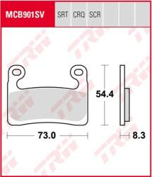 TRW LUCAS BRAKE PADS KH724 SINTER STREET BMW R 1250 GS ADVENTURE 19-21, BMW R 1250 GS 19-21, BMW R 1250 RT 19-21, BMW S 1000 RR 19-21 FRONT