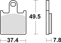 TRW LUCAS KLOCKI HAMULCOWE KH417 SINTER STREET KAWASAKI ZX6R 07-16, Z 750 11-14, PRZÓD