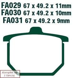 Brake pads EBC FA030V V-PAD (set on 1 disk)