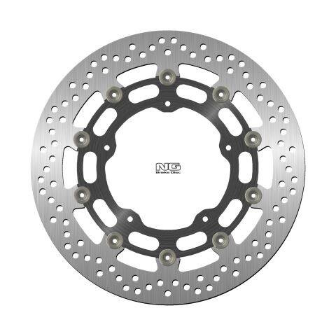 NG TARCZA HAMULCOWA PRZÓD YAMAHA YZF R1 '04-'06 / '15-'16, FZ1 '06-13, R6 '20-, V-MAX '09-16, MT-10 '16-21 (320X132X5MM) (5X8,5MM) PŁYWAJĄCA (ŚRODEK ALUMINIOWY)