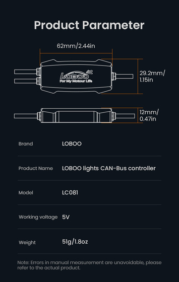LOBOO Sterownik magistrali CAN świateł (10.1.01106.001.01)