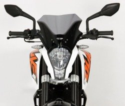 Szyba motocyklowa MRA KTM DUKE 390, , -2016, forma R, bezbarwna