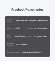 LOBOO Dźwignia hamulca tylnego ze zintegrowanym przełącznikiem świateł (10.1.10372.001.01)