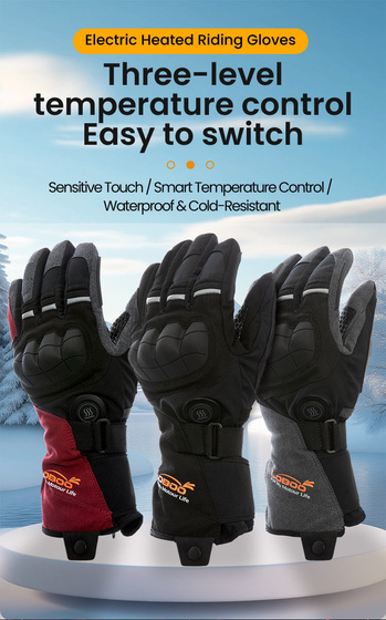 LOBOO Podgrzewane rękawice motocyklowe Czarne (01.2.09059.001.01)