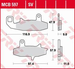 TRW LUCAS BRAKE PADS KH147 SINTER STREET SUZUKI DR 650 90-96, DR 750 88-89, DR 800 88-91, FRONT (PROMOTION)