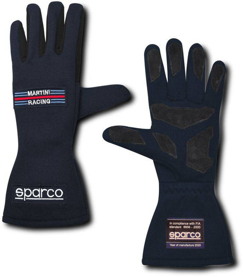 Karting Auto Racing Gloves Sparco Land Classic Martini Racing (FIA)