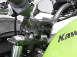 ZESTAW PODWYŻSZAJĄCY KIEROWNICĘ 22MM, KAWASAKI ER-6 N/F (08-), PODWYŻSZENIE 20MM, SW-MOTECH BLACK