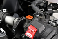 80943 Mirror hole plug bolt CNC orange anodized f. M10 x P1.25 left hand side