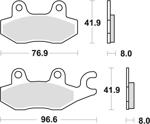 TRW LUCAS BRAKE PADS KH165 ORGANIC HONDA NSR 50 93-96 CB 125F 14-16