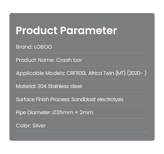 LOBOO Crash Bar do HONDA CRF1100 (10.3.01321.003.21)