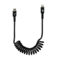 38701 Spring cable Usb > Apple 8 Pin - 100 cm – Black