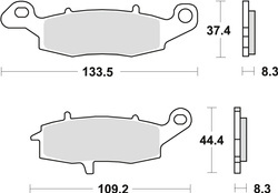 TRW LUCAS BRAKE PADS KH231 SINTER STREET KAWASAKI ER6 06-16, VERSYS 650 07-14, Z 750, 04-06, ZR7 99-04, W 800 '11-, GPZ 1100 95-98, VN 1500 93-04, VN 1600 03-08, VN 1700 09-17, SUZUKI GS 500 96-08, GSF 600 00-04, FRONT
