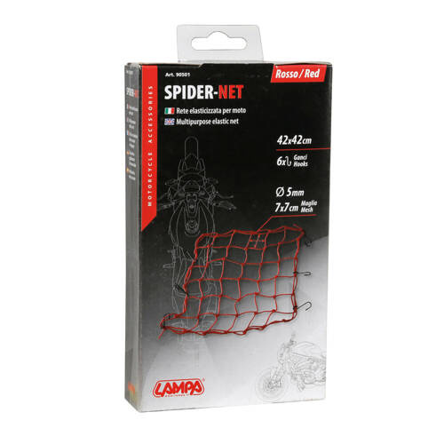 90501 Spider, multipurpose elastic net – Red