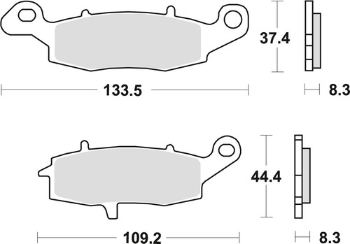 TRW LUCAS BRAKE PADS KH231 ORGANIC KAWASAKI ER6 06-16, VERSYS 650 07-14, Z 750, 04-06, ZR7 99-04, W 800 '11-, GPZ 1100 95-98, VN 1500 93-04, VN 1600 03-08, VN 1700 09-17, SUZUKI GS 500 96-08, GSF 600 00-04, FRONT (PROMOTION)