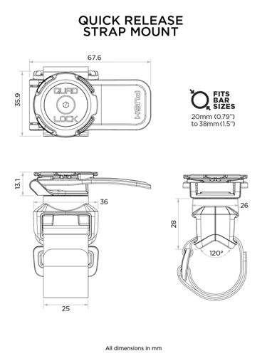 Quad Lock® Quick Release Strap Mount