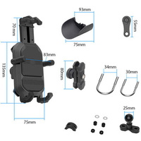 FreedConn motorcycle phone holder with anti-vibration MH29-02