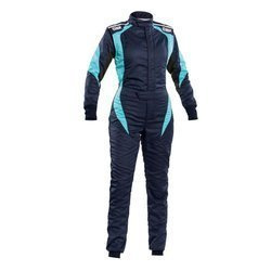 Racing Race Rally LADY Suit OMP Racing FIRST ELLE (FIA Approved) black cyan
