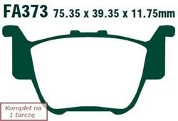 Brake pads EBC FA373R (set on 1 disk) (odpowiednik PROX 37.208502)