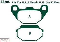Brake pads EBC FA305R (set on 1 disk)