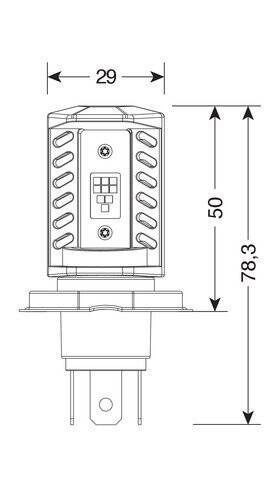 57749 9-32V Halo Led Pro-Bike 2 - (H4) - 15W - P43t - 1 pcs – Box