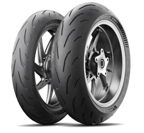 MICHELIN KOMPLET OPON (CAI871271/23) 110/70ZR17 POWER 6 (54W) M/C TL PRZÓD DOT 2023 + (CAI534403/22) 140/70ZR17 POWER 6 (66W) M/C TL TYŁ DOT 2022 + KUBEK TERMICZNY OLEK MOTOCYKLE