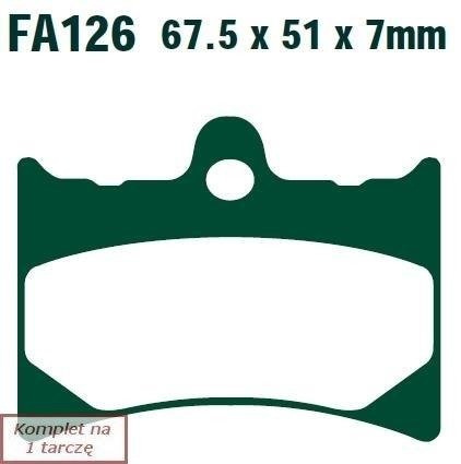 Brake pads EBC FA126HH wzmacniane (set on 1 disk)