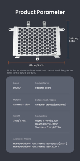 LOBOO Osłona chłodnicy do HARLEY-DAVIDSON PAN AMERICA 1250 (2021-) (10.3.07951.001.21)