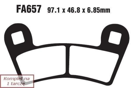 Brake pads EBC FA657TT (set on 1 disk)