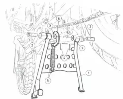 Honda XRV 750 Africa Twin (1993-2003) center stand