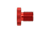 80943 Mirror hole plug bolt CNC red anodized f. M10 x P1.25 left hand side