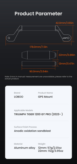 LOBOO Zestaw montażowy GPS Triumph Tiger1200GT PRO (2023-) (10.3.09921.101.01)