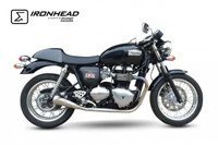 Silencer / Exhaust IRONHEAD TRIUMPH THRUXTON 865 (04-15) typ OVC11SS (lewa strona) stalowy