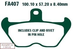 Brake pads EBC FA407 (set on 1 disk)