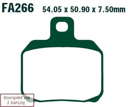 Brake pads EBC FA266HH wzmacniane (set on 1 disk)