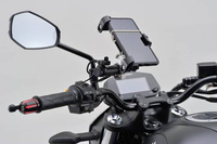 78031 MOUNT BAR 100MM Ø22.2MM BLACK MIRROR CLAMP MOUNT TYPE