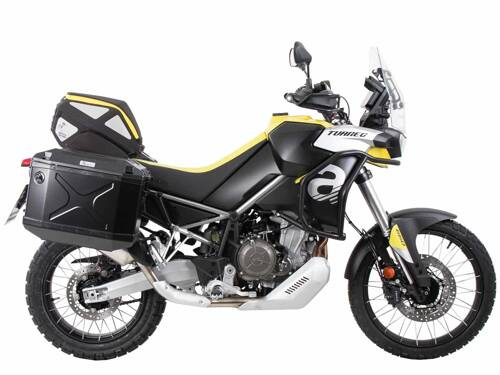 Aprilia Tuareg 660 (2022) stainless steel side carrier incl xplorer black sideboxes