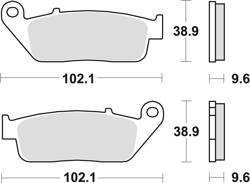 TRW LUCAS BRAKE PADS KH142 KH226 ORGANIC HONDA VFR 750 88-97, CBR 1000F 89-92, GL 1500 F6C 97-03, TRIUMPH TIGER 900 99-01, REAR