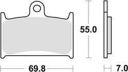 TRW LUCAS KLOCKI HAMULCOWE KH145 KH236 ORGANIC SUZUKI GSF 1200 96-00, RF 900 94-97 PRZÓD (PROMOCJA)