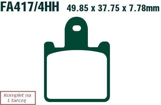 Brake pads EBC GPFAX417/4HH torowe/profesjonalne (set on 1 disk)