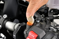 80943 Mirror hole plug bolt CNC orange anodized f. M10 x P1.25 left hand side