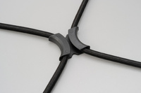 Linka mocująca  1000mmx2  czarna  w kształcie X