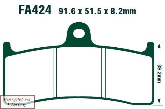 Brake pads EBC FA424 (set on 1 disk)
