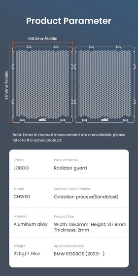 LOBOO Osłona chłodnicy do BMW R1300GS (10.3.07131.001.11)