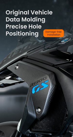 LOBOO Panel chłodnicy z włókna węglowego (czarny metal) do BMW R1300GS (2023-) Carbon Fiber Radiator Panel (10.3.32131.001.11)