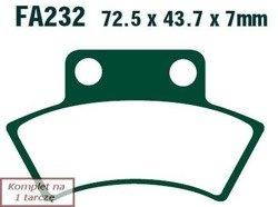 Brake pads EBC FA232TT (set on 1 disk)